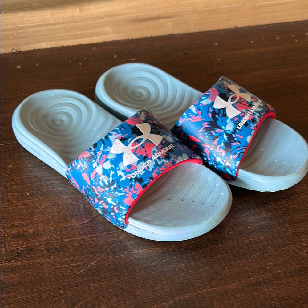 Under Armour Blue and Pink Sandals for Summer